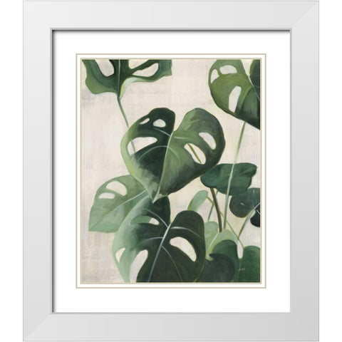 Tropical Study IV White Modern Wood Framed Art Print with Double Matting by Purinton, Julia