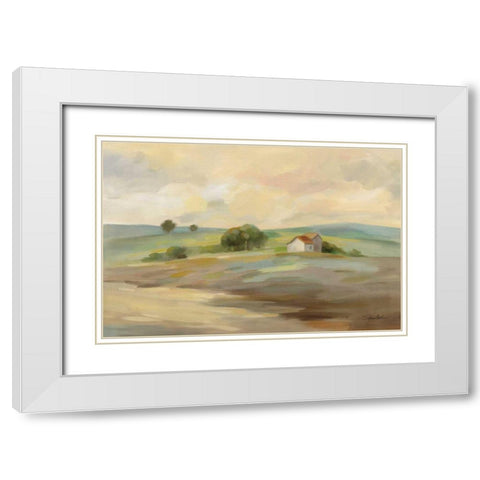 Path to the Farm White Modern Wood Framed Art Print with Double Matting by Vassileva, Silvia