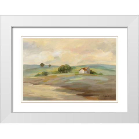 Path to the Farm White Modern Wood Framed Art Print with Double Matting by Vassileva, Silvia