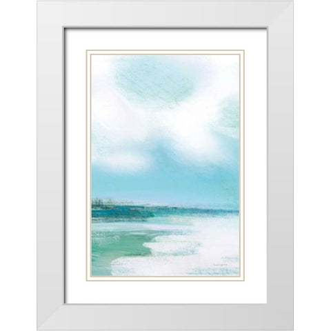 Morning Swim White Modern Wood Framed Art Print with Double Matting by Charro, Mercedes Lopez