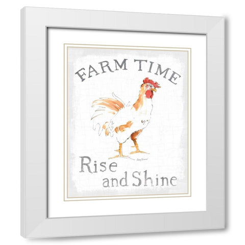 Farm Time Enamel v2 White Modern Wood Framed Art Print with Double Matting by Tillmon, Avery
