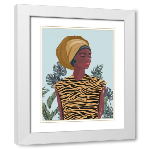 Strength and Beauty I White Modern Wood Framed Art Print with Double Matting by Escalante, Omar