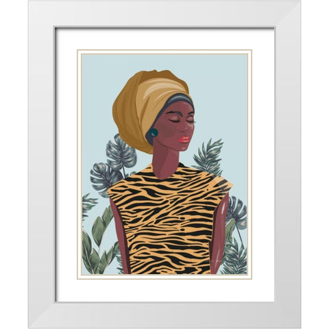 Strength and Beauty I White Modern Wood Framed Art Print with Double Matting by Escalante, Omar