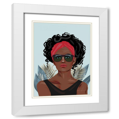 Strength and Beauty II White Modern Wood Framed Art Print with Double Matting by Escalante, Omar
