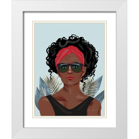 Strength and Beauty II White Modern Wood Framed Art Print with Double Matting by Escalante, Omar
