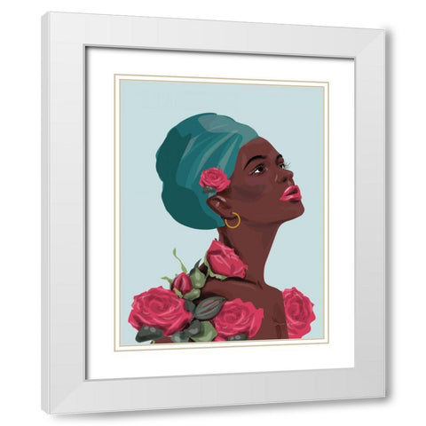 Strength and Beauty III White Modern Wood Framed Art Print with Double Matting by Escalante, Omar