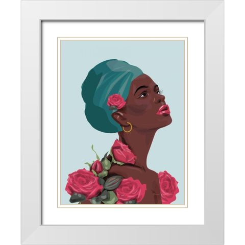 Strength and Beauty III White Modern Wood Framed Art Print with Double Matting by Escalante, Omar