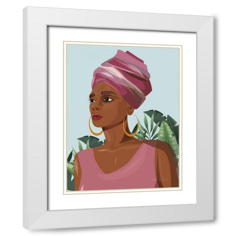 Strength and Beauty IV White Modern Wood Framed Art Print with Double Matting by Escalante, Omar