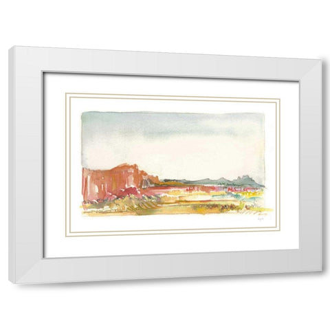 Looking Out Neutral White Modern Wood Framed Art Print with Double Matting by Rice, Kristy