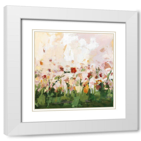 Spontaneous Summer III White Modern Wood Framed Art Print with Double Matting by Munger, Pamela