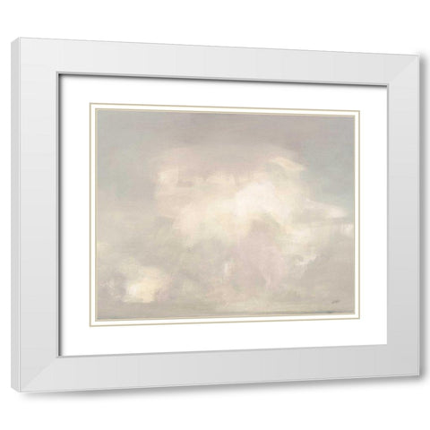 Ashore Clouds Neutral White Modern Wood Framed Art Print with Double Matting by Purinton, Julia