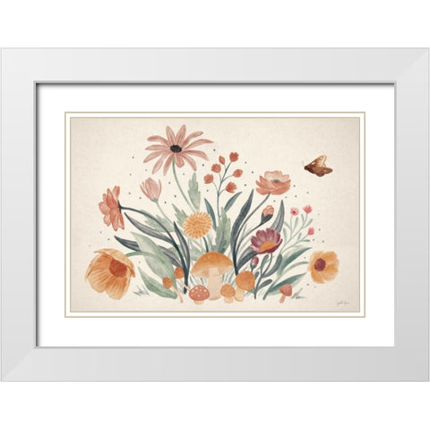 Cottage Botanical I White Modern Wood Framed Art Print with Double Matting by Penner, Janelle