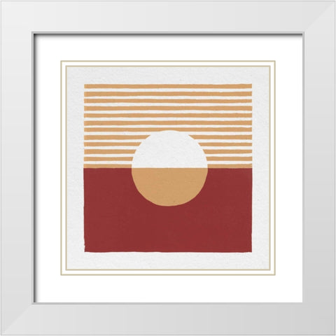 Reflection III Red Yellow White Modern Wood Framed Art Print with Double Matting by Hershey, Moira