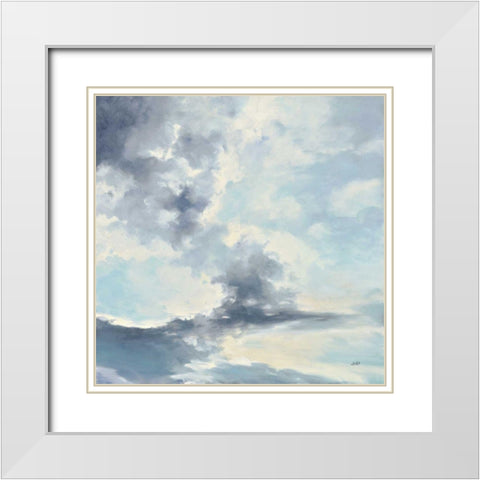 Cool Evening Clouds White Modern Wood Framed Art Print with Double Matting by Purinton, Julia