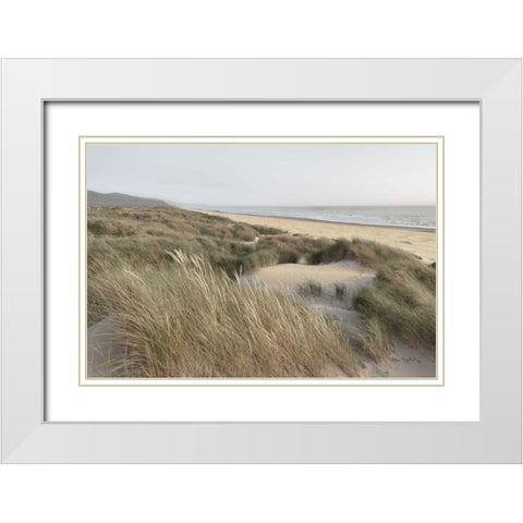 Oregon Dunes White Modern Wood Framed Art Print with Double Matting by Majchrowicz, Alan