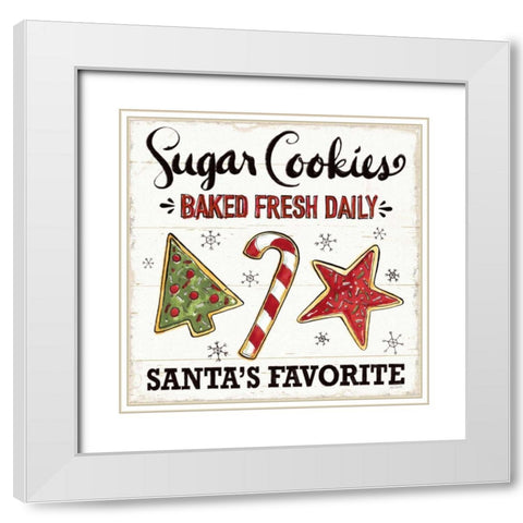 Christmas Treats II White Modern Wood Framed Art Print with Double Matting by Tavoletti, Anne