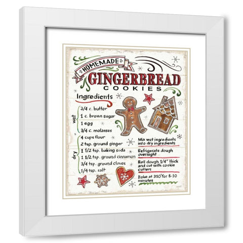 Christmas Treats VI White Modern Wood Framed Art Print with Double Matting by Tavoletti, Anne