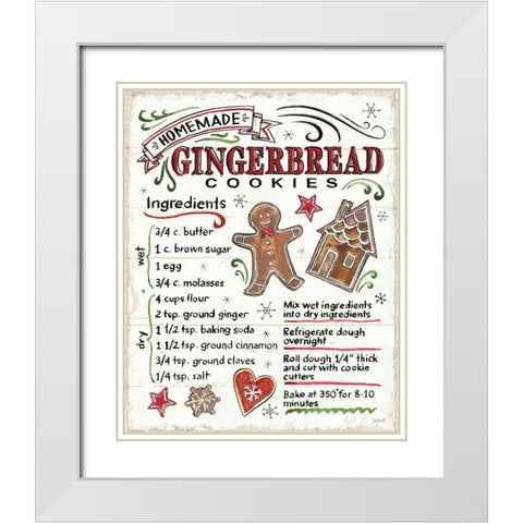 Christmas Treats VI White Modern Wood Framed Art Print with Double Matting by Tavoletti, Anne