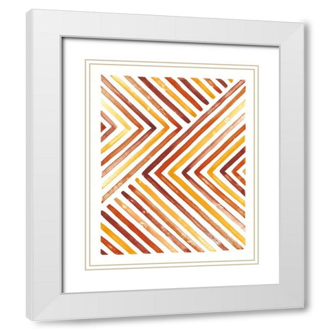 Fall Desert Sunset I White Modern Wood Framed Art Print with Double Matting by Marshall, Laura