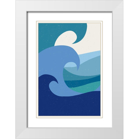 Salty No Words White Modern Wood Framed Art Print with Double Matting by Wild Apple Portfolio