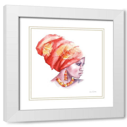 Glow White Modern Wood Framed Art Print with Double Matting by Valle, Aimee Del