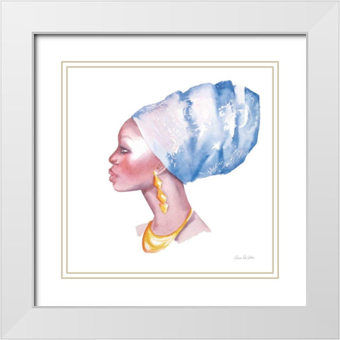 Elegance White Modern Wood Framed Art Print with Double Matting by Valle, Aimee Del