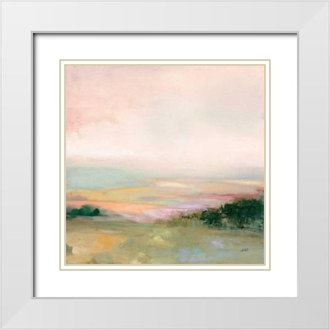 Dark Glowing Valley White Modern Wood Framed Art Print with Double Matting by Purinton, Julia