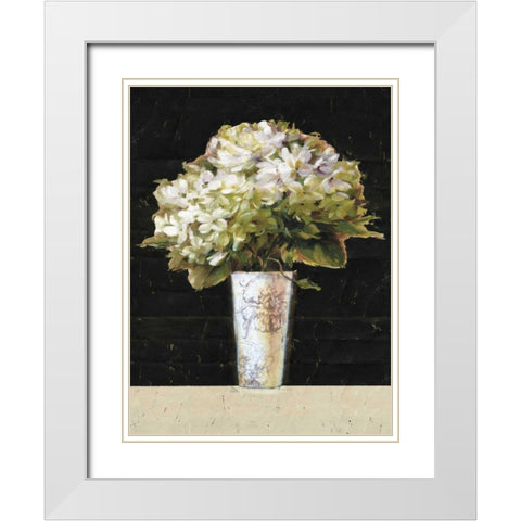 Marche de Fleurs Bouquet Black White Modern Wood Framed Art Print with Double Matting by Audit, Lisa