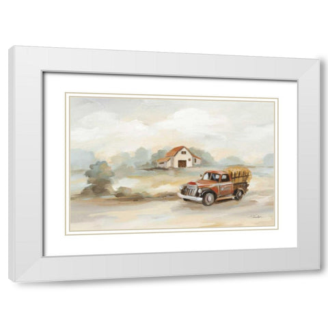 The Old Farm White Modern Wood Framed Art Print with Double Matting by Vassileva, Silvia