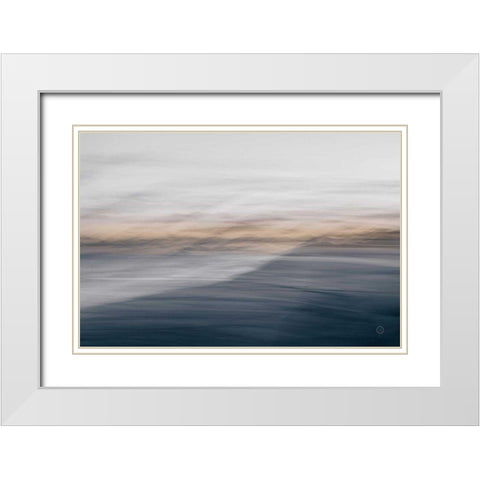 Waves Move Me III White Modern Wood Framed Art Print with Double Matting by Larson, Nathan