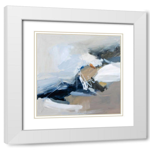 Surfacing White Modern Wood Framed Art Print with Double Matting by Munger, Pamela