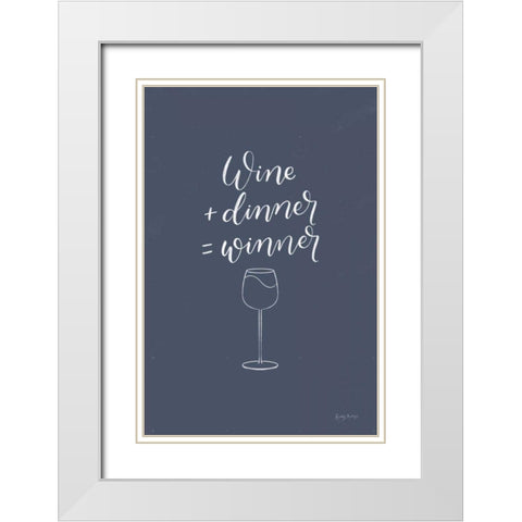 Kitchen Words III Blue White Modern Wood Framed Art Print with Double Matting by Thorns, Becky