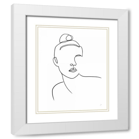 Her White Modern Wood Framed Art Print with Double Matting by Panganiban, Karyn