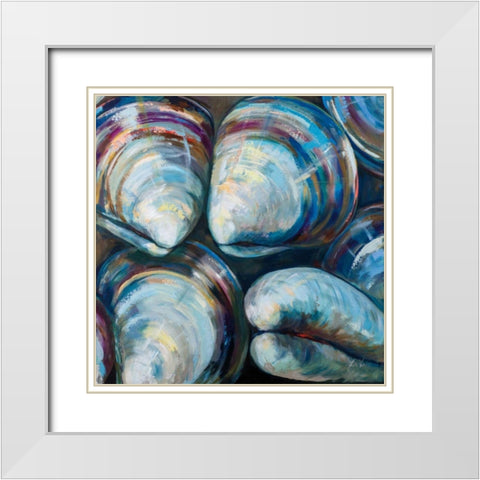 Salty II White Modern Wood Framed Art Print with Double Matting by Vertentes, Jeanette