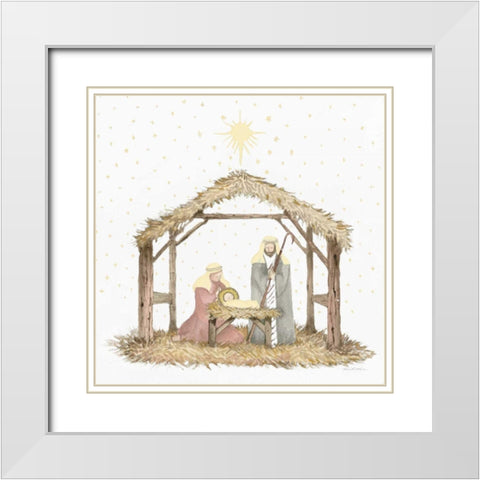 Christmas in Bethlehem III Light White Modern Wood Framed Art Print with Double Matting by McKenna, Kathleen Parr