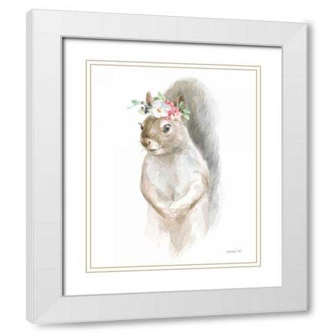Wild for Flowers II White Modern Wood Framed Art Print with Double Matting by Nai, Danhui