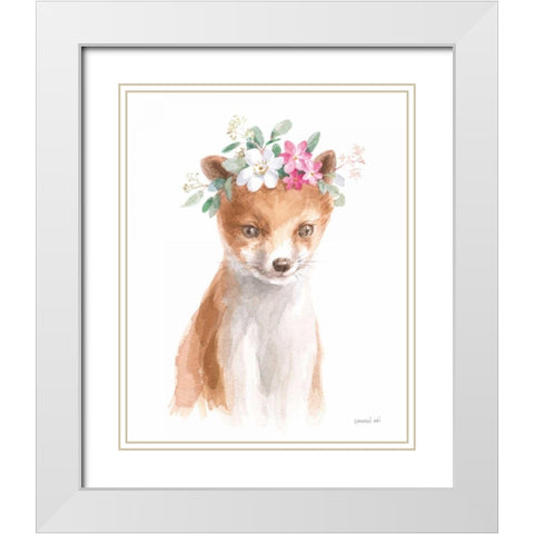 Wild for Flowers III White Modern Wood Framed Art Print with Double Matting by Nai, Danhui