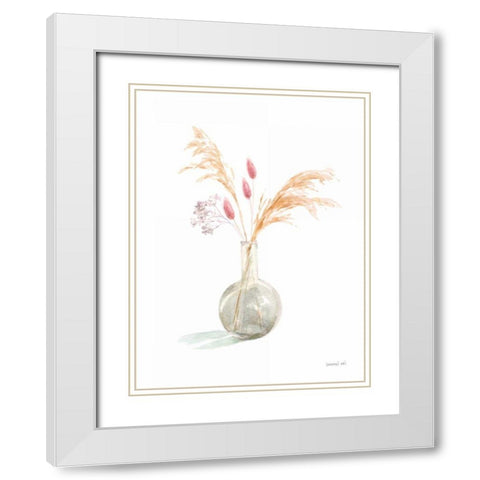 Everlasting Bouquet I White Modern Wood Framed Art Print with Double Matting by Nai, Danhui