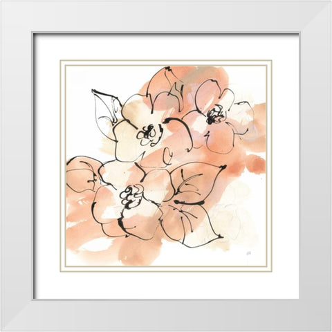 Terracotta Neutrals I White Modern Wood Framed Art Print with Double Matting by Paschke, Chris