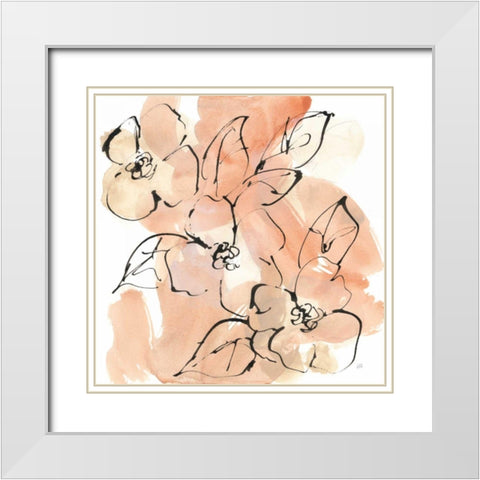 Terracotta Neutrals II White Modern Wood Framed Art Print with Double Matting by Paschke, Chris