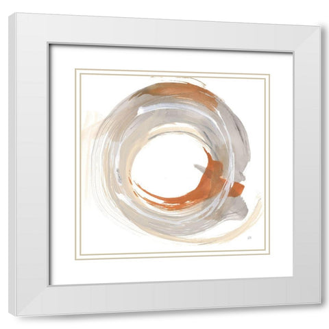 Hake Neutral I White Modern Wood Framed Art Print with Double Matting by Paschke, Chris