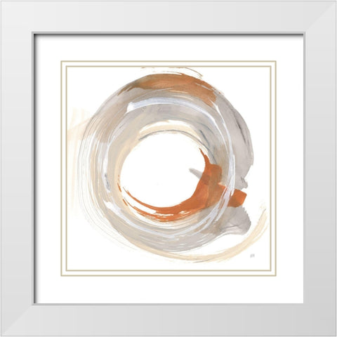 Hake Neutral I White Modern Wood Framed Art Print with Double Matting by Paschke, Chris