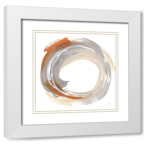 Hake Neutral II White Modern Wood Framed Art Print with Double Matting by Paschke, Chris