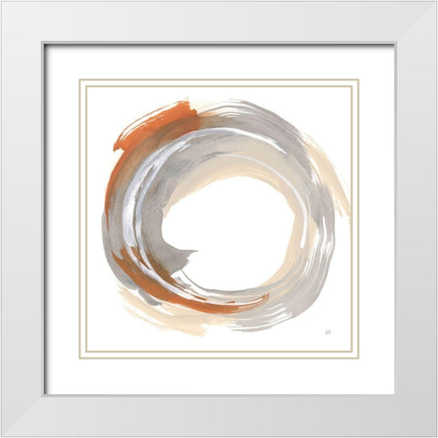 Hake Neutral II White Modern Wood Framed Art Print with Double Matting by Paschke, Chris