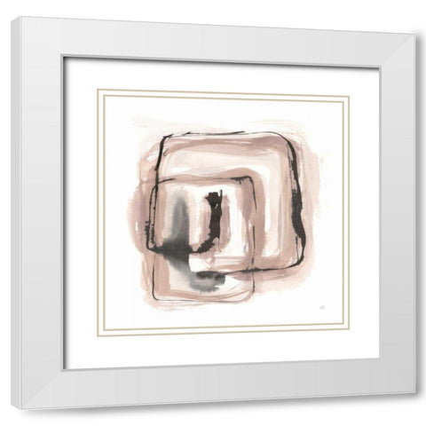 Lost in Squares III White Modern Wood Framed Art Print with Double Matting by Paschke, Chris