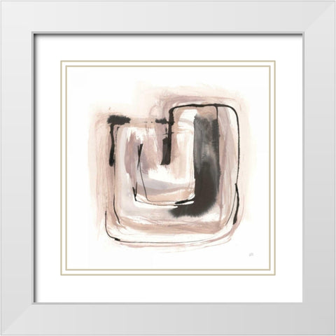 Lost in Squares IV White Modern Wood Framed Art Print with Double Matting by Paschke, Chris