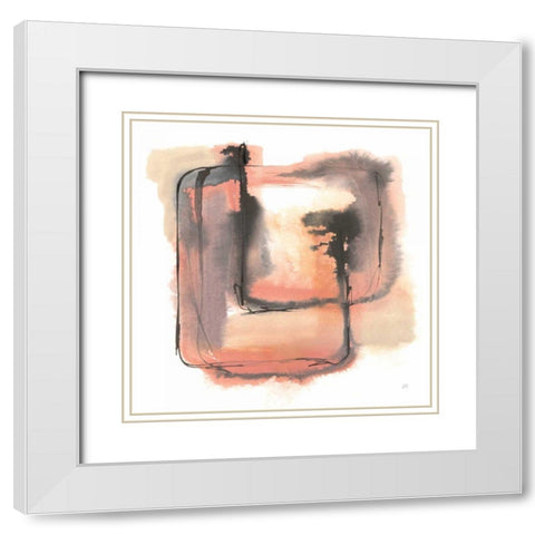 Life Squared I White Modern Wood Framed Art Print with Double Matting by Paschke, Chris