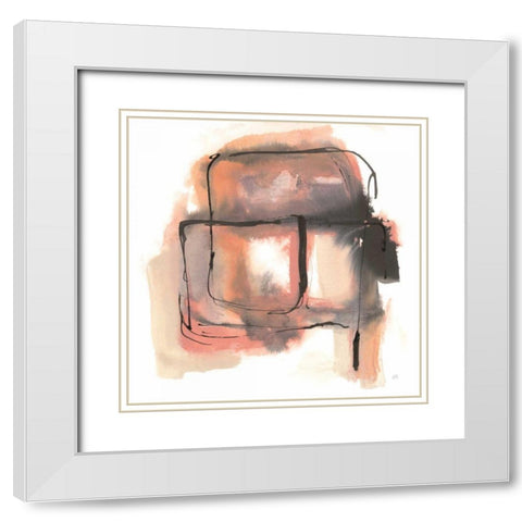 Life Squared II White Modern Wood Framed Art Print with Double Matting by Paschke, Chris