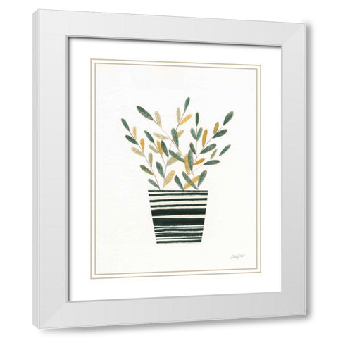 Herb Garden I White Modern Wood Framed Art Print with Double Matting by Prahl, Courtney
