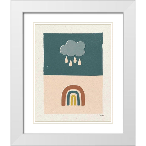 New Day II White Modern Wood Framed Art Print with Double Matting by Hershey, Moira